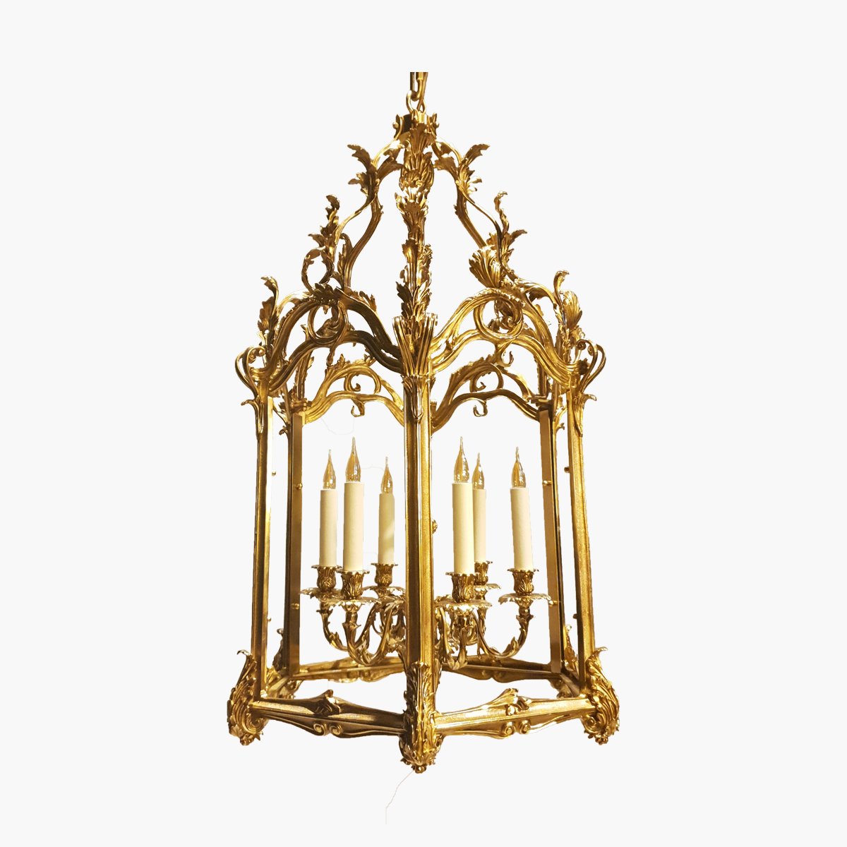 Lantern louis XV gold bronze