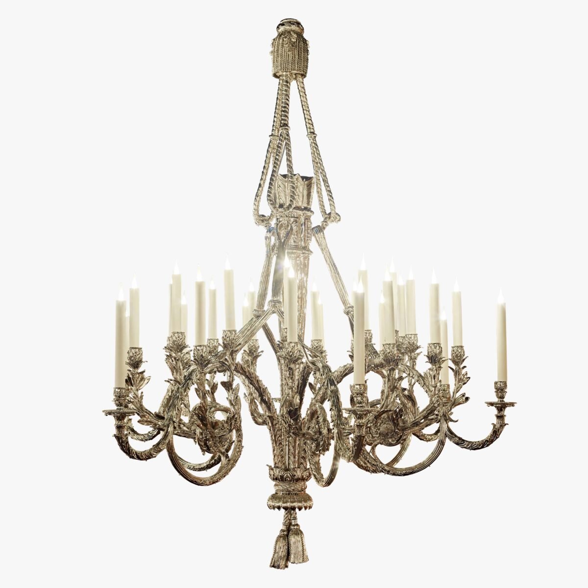lustre bronze carquois nickel 30 lumières