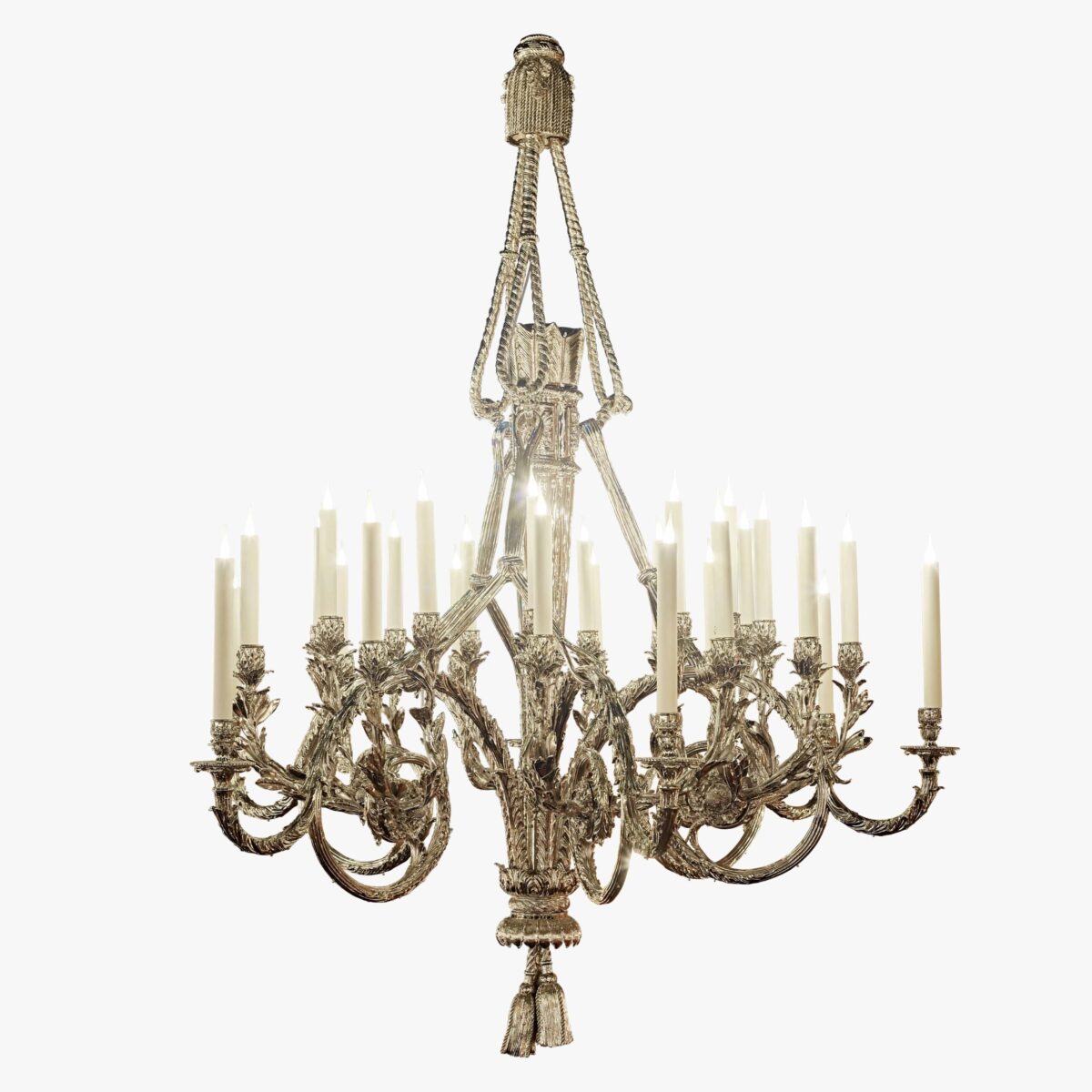 lustre bronze carquois nickel 30 lumières