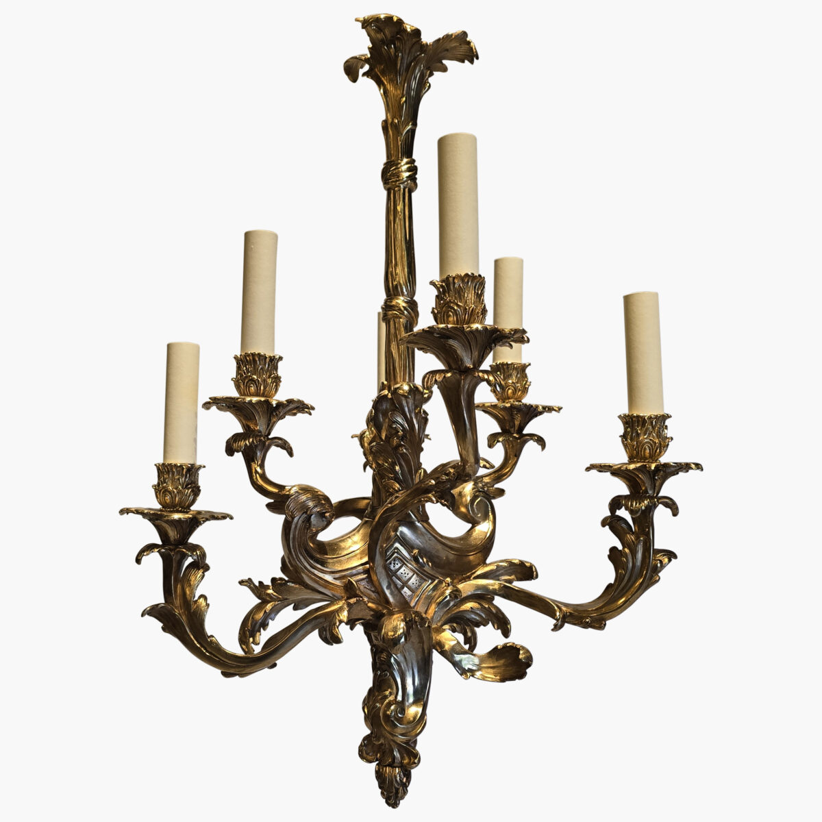 Lustre Louis XV bronze antique 5 bras