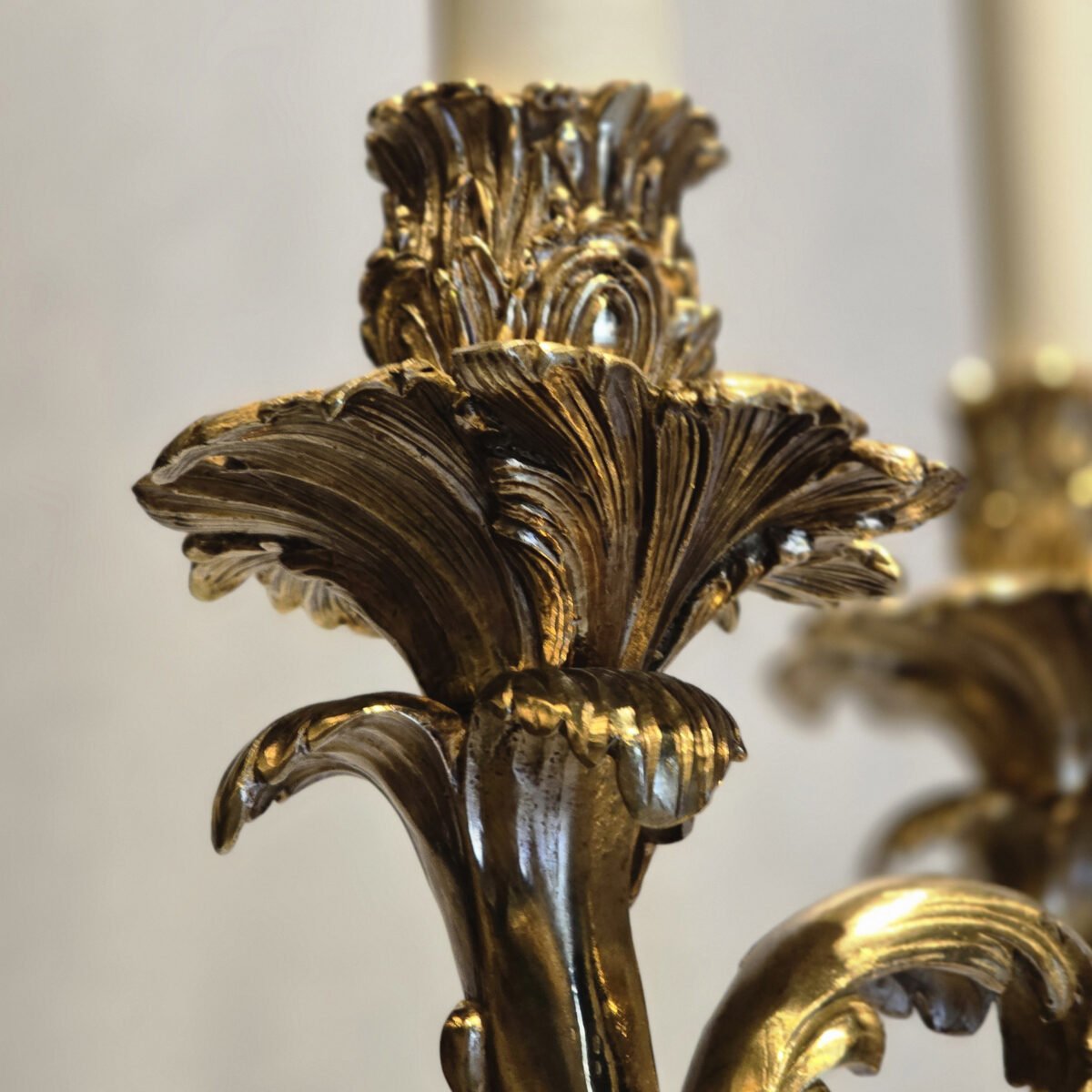 Lustre Louis XV 5 bras bronze antique