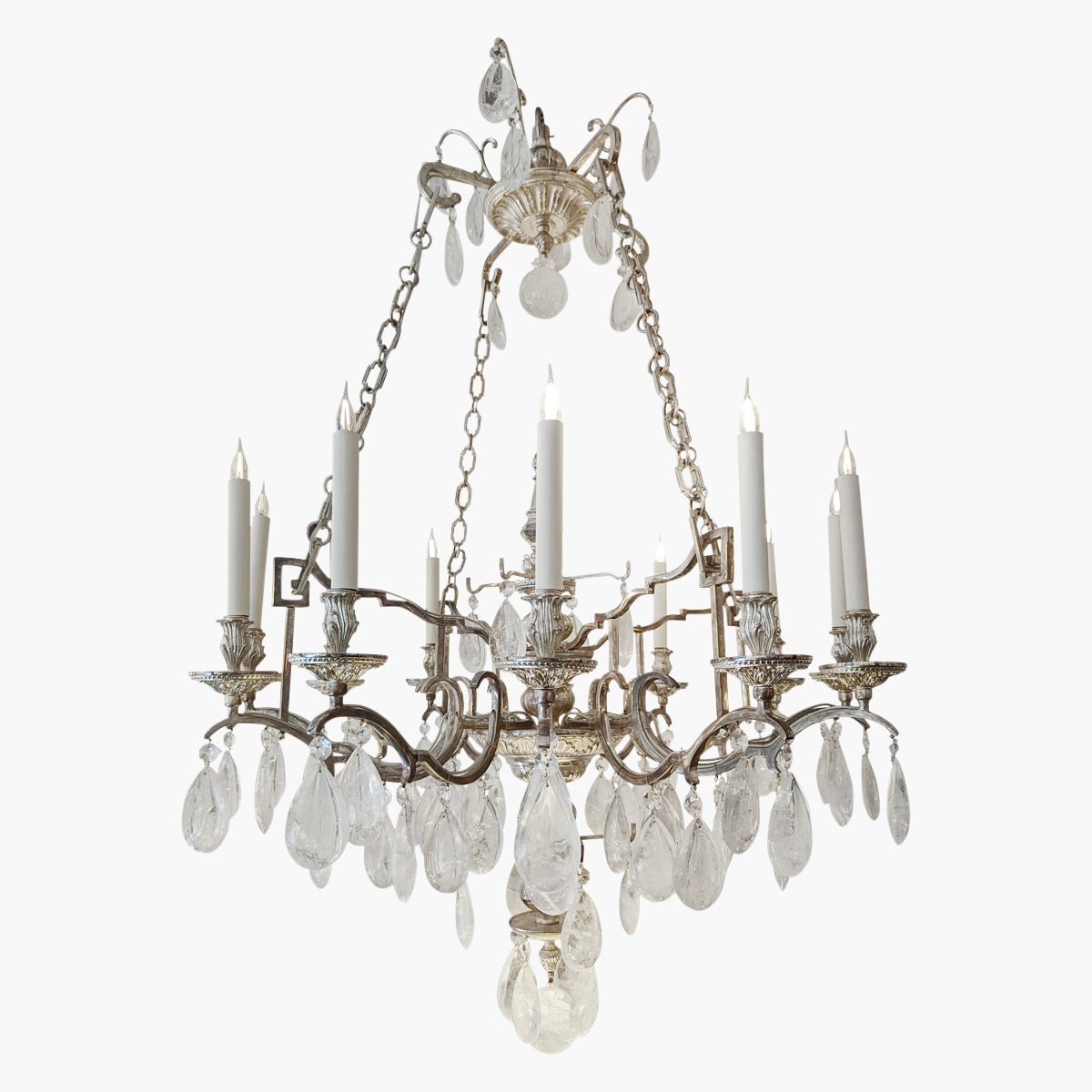LUSTRE CHAINE 12 bras ARGENT