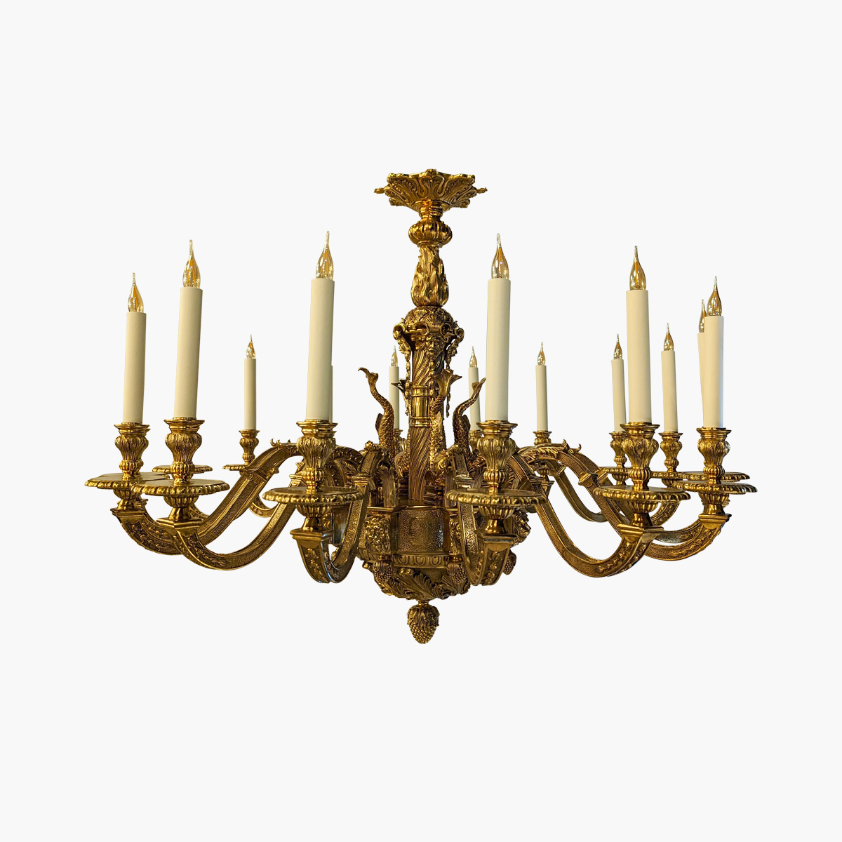 Lustre dauphin 95x114 16 bras
