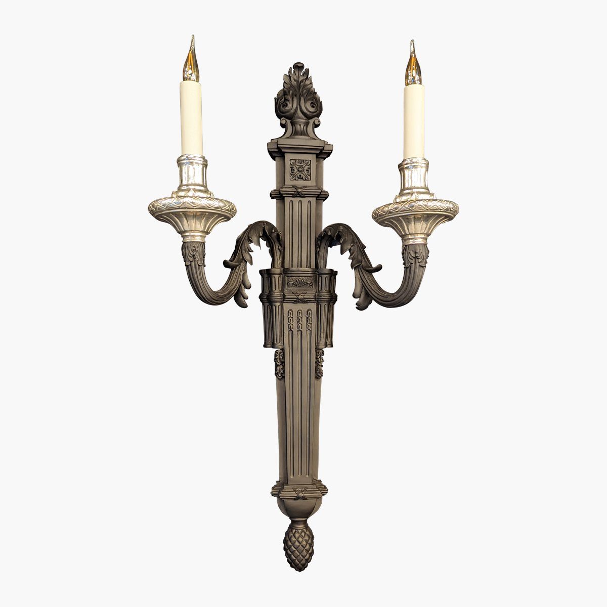 SCONCE LOUIS XVI BLACK AND SILVER-2