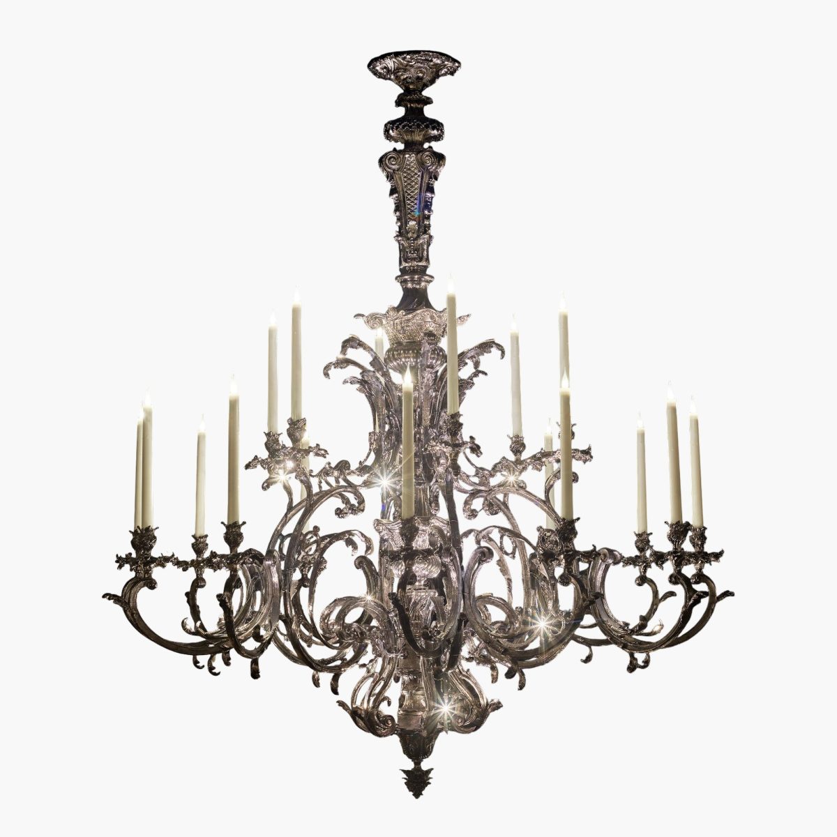 LUSTRE BRONZE LOUIS XV 18 BRAS DE LUMIERE