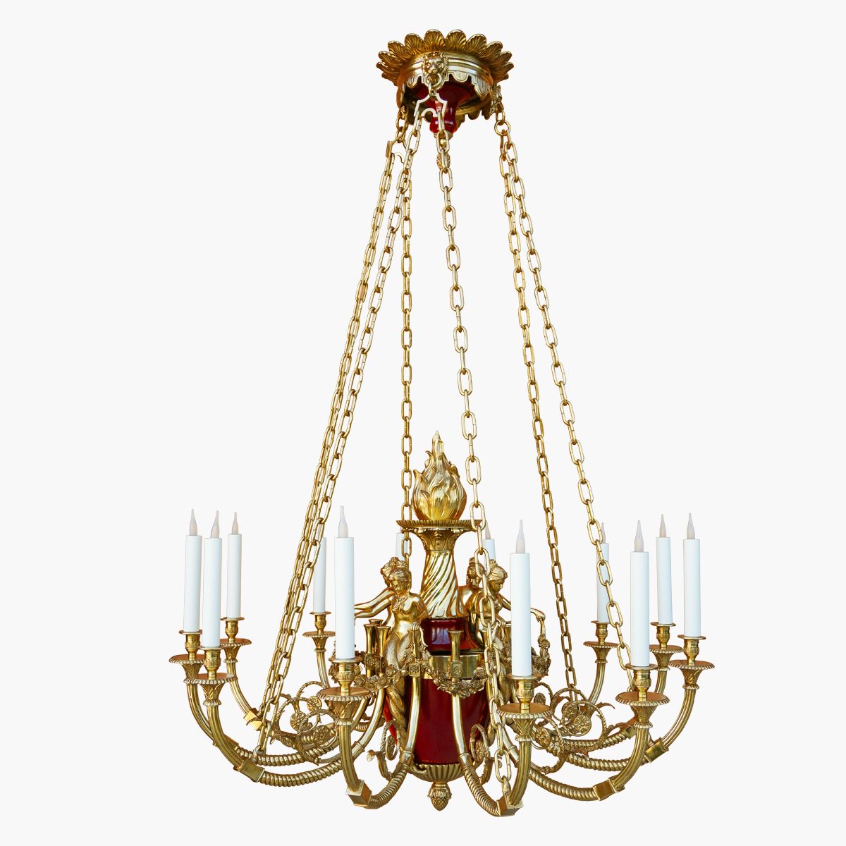 Lustre Napoléon III H140 12 bras